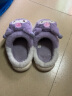 HELLO KITTY儿童棉拖鞋库洛米女童卡通舒适软底保暖棉拖鞋紫色220 KT0202 实拍图