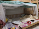 富俪姿下铺蚊帐双层单人子母床学生宿舍防尘顶老旧式免安装 快乐童年 配1.5m床【顶宽120高140长190 实拍图