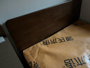 源氏木语实木床橡木主卧原木双人床简约斜靠大板床高靠背胡桃色高1.35*2 实拍图