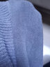 罗蒙一体绒高级感圆领毛衣男士装秋冬季款加绒加厚保暖打底针织衫衣服 浅灰色 3XL 实拍图