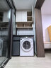 享浴顾家太空铝阳台洗衣柜滚筒洗衣机柜一体水盆定制石英石台盆柜带搓衣板 100cm 平行盆（左盆） 实拍图