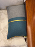 千衣布伊除甲醛简约现代沙发靠枕北欧客厅轻奢抱枕靠枕含芯靠背套 双拼蓝+深灰 50*50含芯 实拍图