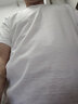 【2件装】100%纯棉质感圆领短袖T恤男宽松百搭纯色打底衫男士全棉半袖体恤众舰行 【2件装】白色+白色 XL【建议穿125-135斤】 实拍图