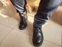 回力官方马丁靴男靴秋季皮面防水厚底增高工装靴黑色靴子男 41加绒 实拍图