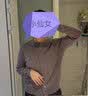 珍贝秋冬新款红色女装圆领长袖纯羊绒开衫简约纯色21103 灰花紫藤 M （100） 晒单实拍图