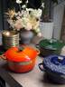 酷彩（Le Creuset）法国进口珐琅锅铸铁22/24/26cm圆形锅汤锅焖蒸炖煮锅煲汤微压锅 【3-5口之家】桔色 24cm 实拍图