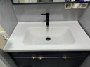 波彼（BOBI）台盆陶瓷一体盆洗手盆单盆阳台浴室柜卫生间半嵌入洗脸面盆池定制 【91*51CM】盆+抽拉龙头套装 实拍图