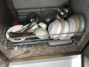 尔沫厨房拉篮橱柜抽屉式双层304不锈钢碗篮碗碟置物架柜内放碗架碗筷 304不锈钢本色大四边拉篮900柜 实拍图