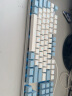 达尔优EK815机械合金版108键多键位机械键盘电竞游戏CF吃鸡LOL双色白蓝键帽全键无冲 108键黑轴（白拼蓝键帽）29种灯光模式 实拍图