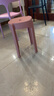 古达凳子家用塑料凳客厅加厚成人凳子可叠放风车凳餐桌板凳椅子备用凳 北欧粉【33cm加大加强版】 实拍图