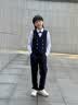 衣诺坊儿童西服马甲套装藏青色西装六一演出服主持人表演礼服 实拍图