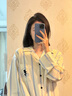 野兽派家居（tbh）睡衣男士井柏然同款 黑豹天丝棉家居服套装 四季可外穿情侣睡衣女 都市野兽 豹子长款家居服 米白 L 实拍图