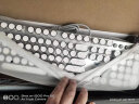 狼蛛（AULA）F2088 机械键盘 有线键盘 游戏键盘 104键背光混光朋克 电脑键盘 笔记本键盘 银白圆键 黑轴 实拍图