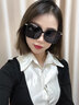CAIILKUN网红墨镜女潮高级感ins大框方圆脸显瘦偏光防晒太阳眼镜 黑框黑片（轻奢CK风）高档礼盒装 实拍图