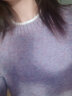 COCOBELLA花纱粗针毛衣女加厚保暖宽松休闲圆领针织衫MZ147 紫色 M 晒单实拍图