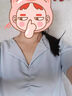 独束大码女装设计感简洁抽褶翻领短袖t恤女夏季新款微胖mm上衣潮 天空蓝 XL (尺码：3) 实拍图