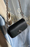 Calvin Klein小众单肩包荔枝纹包包金属搭扣链条翻盖ck女包单肩包斜挎包手提包 DH3240太空黑 实拍图