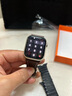 MSSM适用苹果手表表带apple watch爱马仕款iwatch S11小牛皮真皮表带ultra3/S10/9/Se3商务表带 深棕色 实拍图