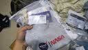 NASA GISS裤子男宽松轻薄刺绣休闲裤潮流青少年学生抽绳直筒长裤 黑色 2XL 实拍图