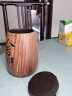 尚言坊茶叶罐紫砂复古陶瓷大号大容量茶罐防潮密封罐半斤装 木纹舍得罐 实拍图