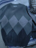GXG男装 菱形格含牦牛绒潮流时尚简约圆领毛衣针织衫23年冬季新款 灰色 185/XXL 晒单实拍图