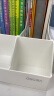 得力文件框栏莫兰迪桌面档案收纳盒办公室报告书籍学生书立架文件篮筐置物整理架自带笔筒 白色PB106 晒单实拍图