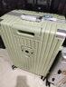 大嘴猴（paul frank）拉杆箱男行李箱女轻音万向轮铝框旅行箱学生出差拉链密码大容量箱 青叶绿/升级拉链款 20英寸 实拍图
