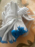 安力 棉线手套劳保加厚防滑耐磨工地干活工业防护劳工劳保用品白棉纱500蓝边手套 一双体验装 实拍图