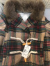 CUF香港潮牌 格子牛角扣毛呢大衣女装冬季新款小个子加厚加绒短外套 格子 L 晒单实拍图