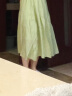 茵曼（INMAN）复古时尚设计感女春夏松紧腰遮肉A字半身长裙子 茶绿色 M  晒单实拍图