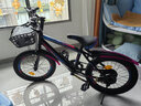 百士盾儿童自行车山地单车6-16岁以上学生减震双碟刹越野中小男女孩赛车 旗舰版7速【辐条轮】黑蓝色 18寸丨适身高115-135丨 实拍图