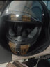 AVA王朝摩托车头盔复古四季男女全盔国潮玻璃钢机车碳纤维巡航冬季 黑翅金-透明镜片【拍1发5】 中-M码【适合头围56-57cm】 实拍图