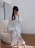 JTTCAC日系仿真丝睡衣女春秋高级轻奢感气质长袖两件套睡衣家居服套装 乳白色（一套） L （110-130斤） 实拍图