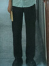 芭布笛阔腿西装裤女高腰垂感2022春秋宽松显瘦小个子直筒黑色休闲裤子 黑色单扣夏款 L 适合100-110斤 实拍图