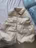 马克印象高档轻奢品牌短款羽绒服马甲女白鸭绒保暖时尚休闲宽松无袖外套女 DH2188   卡其色 均码 (90-140斤) 实拍图