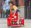 汪汪队立大功（PAW PATROL）儿童行李箱可坐可骑旅行箱男孩拉杆箱女孩宝宝可坐骑小孩登机箱 毛毛消防车红色 20英寸 实拍图