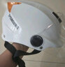 野马（YEMA）头盔夏季女电动车男3C认证轻便式四季半盔摩托车电瓶车夏盔安全帽 珍珠白【透明镜】 均码 实拍图