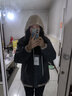 QGF假两件冲锋上衣外套女春秋薄款小个子宽松休闲新款棒球服潮流夹克 灰色 L 实拍图
