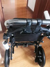 康宏奇轻便可折叠手动轮椅可坐人简易便携式小轮老人旅行手推车小型家用 04黑色碳钢【8英寸防爆轮+拉杆】自动卡扣A18 实拍图