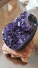 恰好石光在天然乌拉圭紫水晶洞原石紫晶块紫晶簇摆件紫水晶消磁石 200克紫晶簇配底座 晒单实拍图