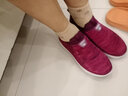 福来红老北京布鞋女软底妈妈鞋一脚蹬懒人鞋中老年运动休闲鞋老年健步鞋 紫色 39 实拍图