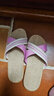 熙慕莱亚麻拖鞋女凉拖鞋男士棉麻草拖情侣四季夏天防滑家居鞋 紫色(女鞋) 37-38 码【25】 实拍图