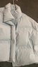 UR冬季新款女装百搭绗缝拉链口袋短款加厚羽绒服UYY140011 粉蓝 (偏宽松) M 实拍图