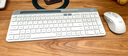 罗技（Logitech） K580 无线蓝牙键盘 超薄键盘 安静办公学生手机支架键鼠套装平板电脑办公键鼠套装 毕业高考礼物 K580 芍药白+M650L白(中大手套装) 实拍图