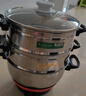 多星山东多星锅电热锅电炒锅电蒸锅多功能电锅304不锈钢多星电煮锅家用电火锅养生锅多用途锅 多星锅28cm（带3蒸格）4L 实拍图