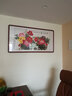 迅典国画富贵牡丹挂画餐厅客厅装饰画纯手绘真迹字画沙发背景墙画壁画 富贵花开 实木带框63*123厘米 实拍图