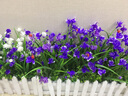 礼赫家饰 木栅栏仿真花套装仿真绿色植物花草 假花塑料花 桌面隔断摆放花艺摆设 40厘米白色木栅栏紫色蝴蝶兰套装 实拍图