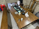 赣荣大板茶桌椅组合实木客厅茶几茶具套装一体新中式喝茶办公两用茶台 2M石盘茶桌1官帽椅1长凳2短凳 实拍图