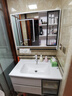 启鸣（QIMING）智能浴室柜陶瓷一体盆卫生间洗手台洗脸盆柜组合卫浴面盆柜洗漱台 【智能镜柜】陶瓷一体盆+落地柜 90cm 实拍图