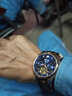 欧品客瑞士认证名表十大品牌手表男士全自动机械表男表夜光防水男士手表 欧品客3186棕皮玫壳蓝面 免费刻字 终身质保 实拍图